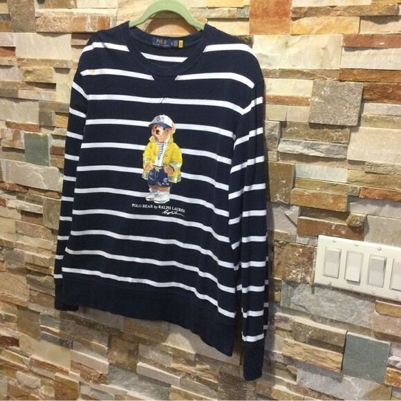 POLO RALPH LAUREN Mens CP 93 Sailor Bear Pullover Crewneck Shirt Sweatshirt - Picture 2 of 7